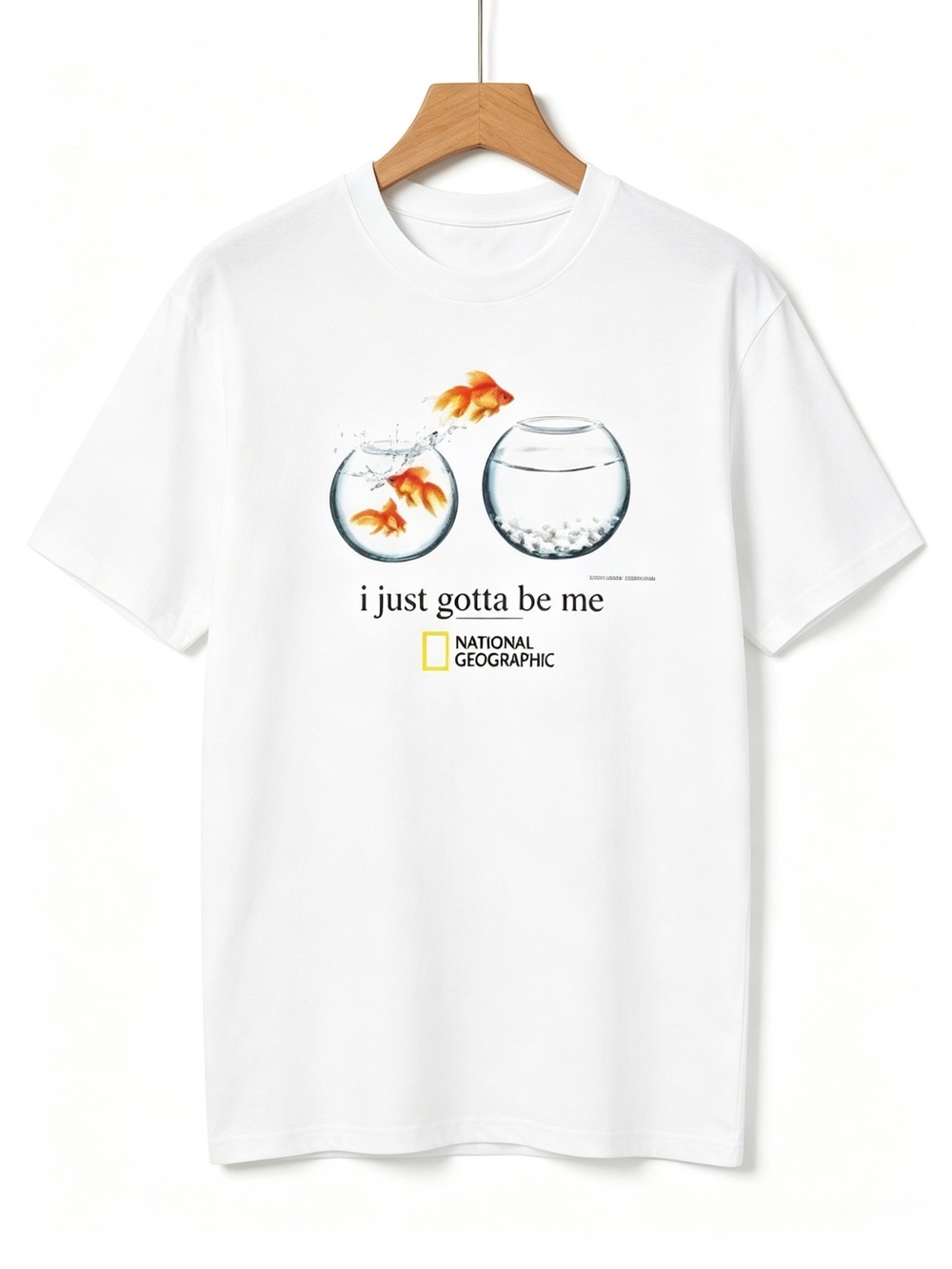 National Geographic 'I Just Gotta Be Me' Goldfish Graphic T-shirt Unisex